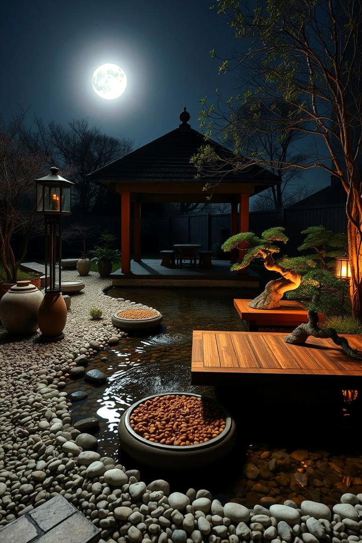 Serene Water Feature - 21 patio with a gazebo ideas