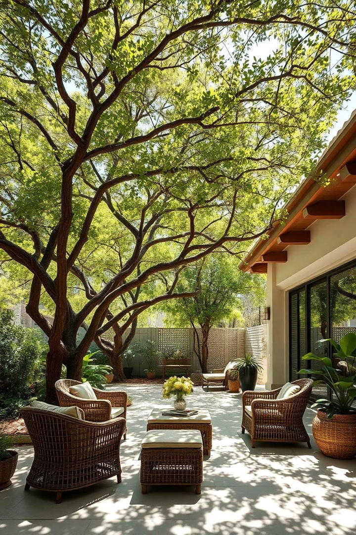 Shaded Patio Sanctuary - 30 Tree Landscaping Ideas