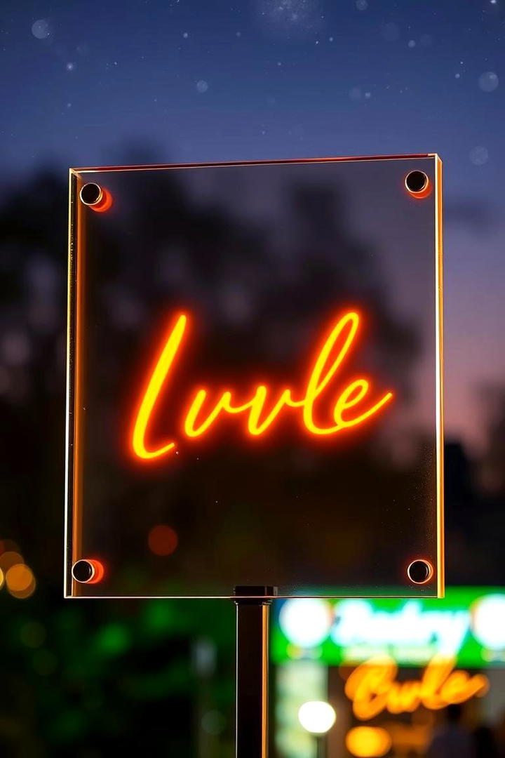 Shimmering LED Illumination - 21 Wedding Welcome Sign Ideas