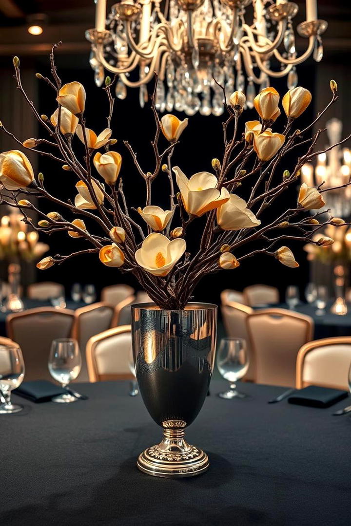 Shimmering Metallic Accents - 21 Wedding Centerpiece Ideas