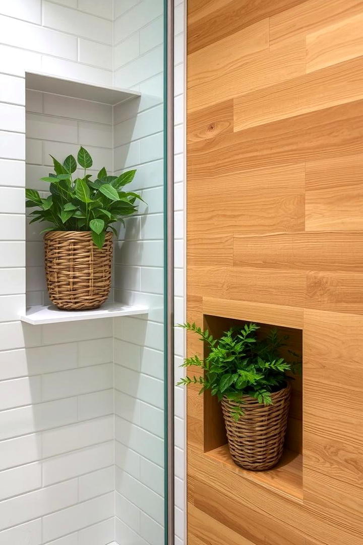 Shiplap Niche Storage Solutions - 21 shiplap bathroom ideas