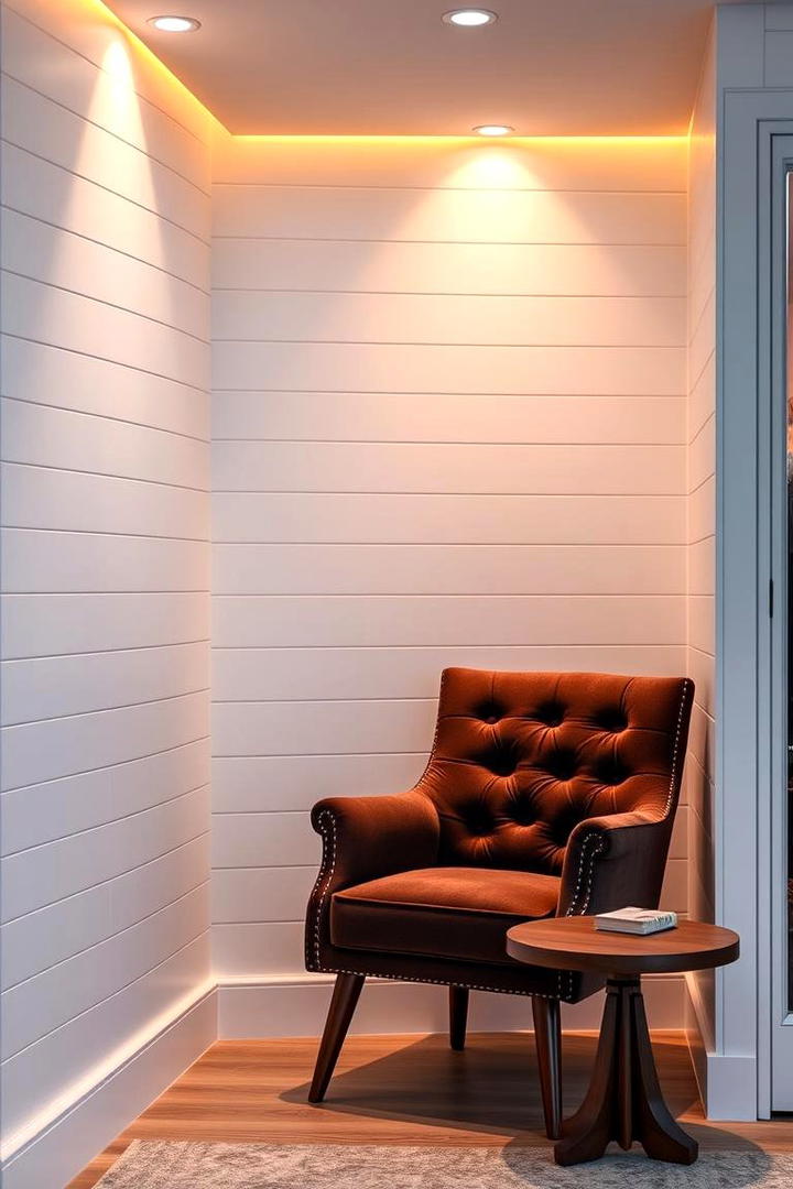 Shiplap Wall with Integrated Lighting - 21 shiplap accent wall ideas