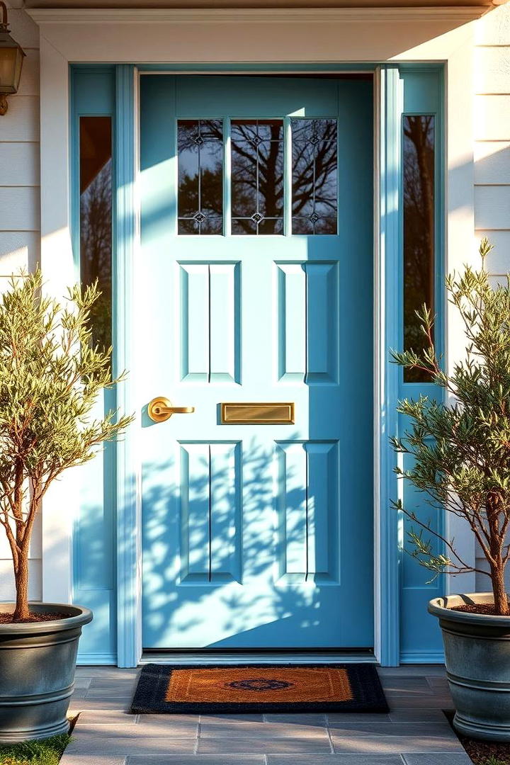 Sky Blue Accent Door - 30 Pastel Colour Ideas for Your Home