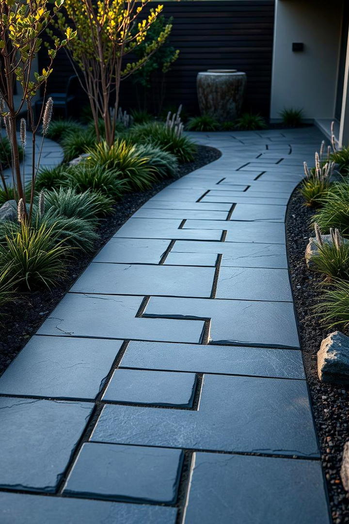 Slate Walkway - 17 Rock Walkway Ideas