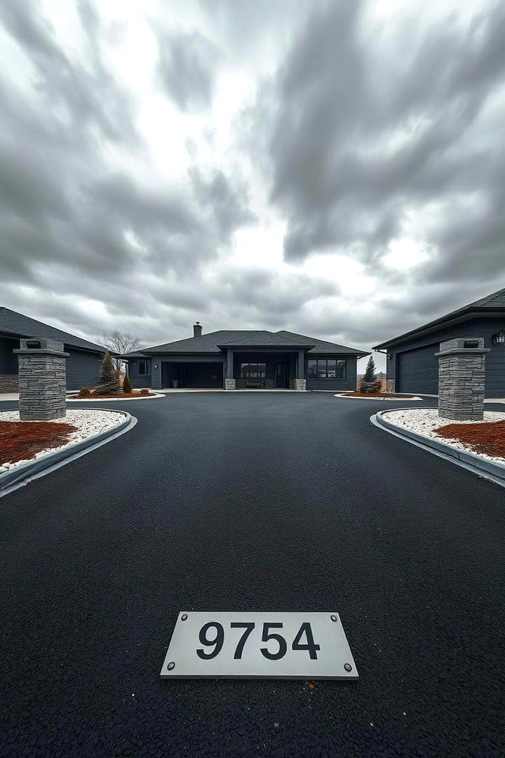 Sleek Blacktop Finish - 30 driveway entrance ideas