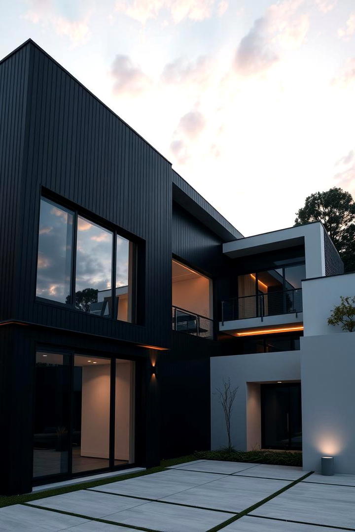 Sleek Contemporary Silhouette - 21 Black and White House Exterior Ideas