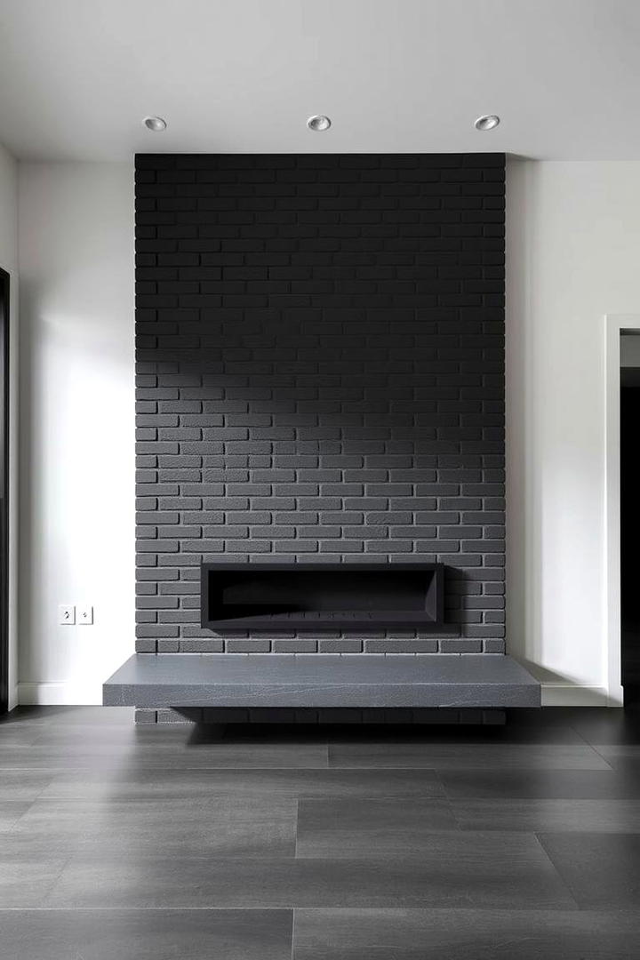 Sleek Contemporary Vibe - 21 Painted Brick Fireplace Ideas