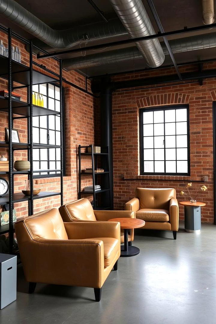 Sleek Industrial Charm - 30 Black and Beige Living Room Ideas