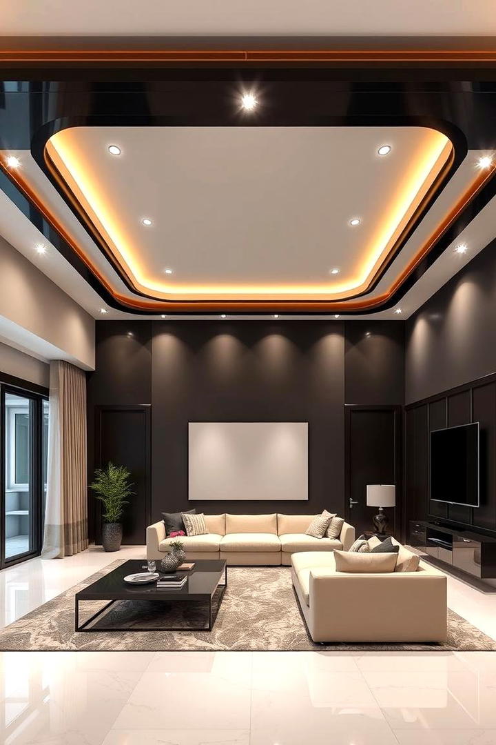 Sleek Living Room Ambiance - 30 Grey House With Black Trim