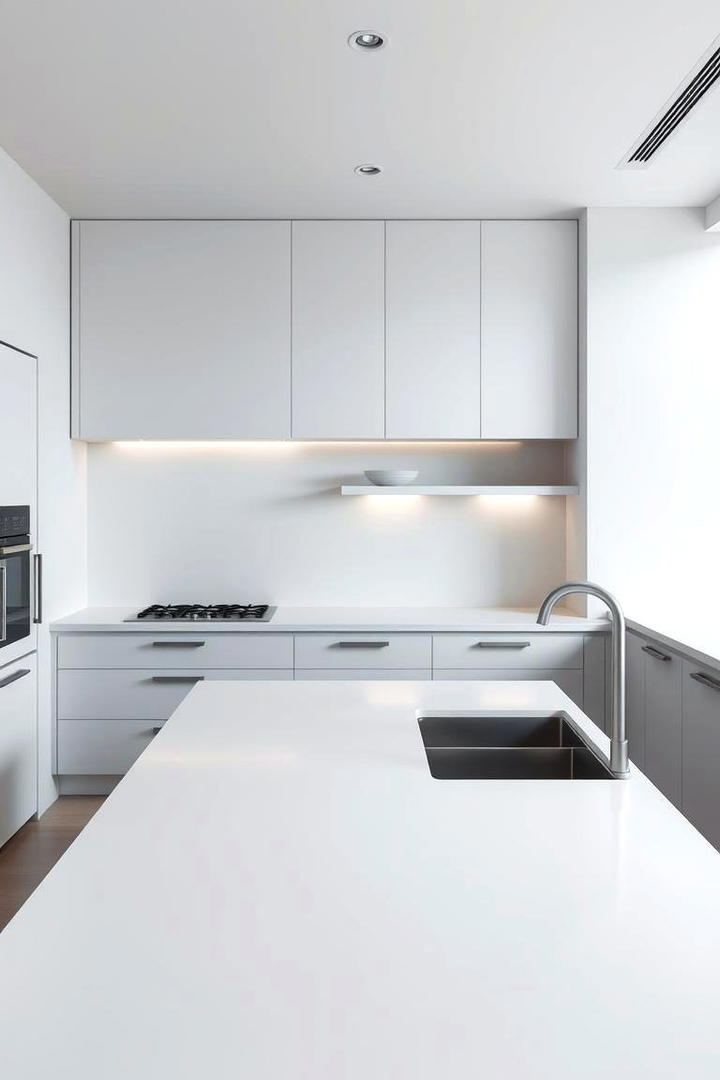 Sleek Minimalist Countertops - 21 Kitchen Peninsula Ideas