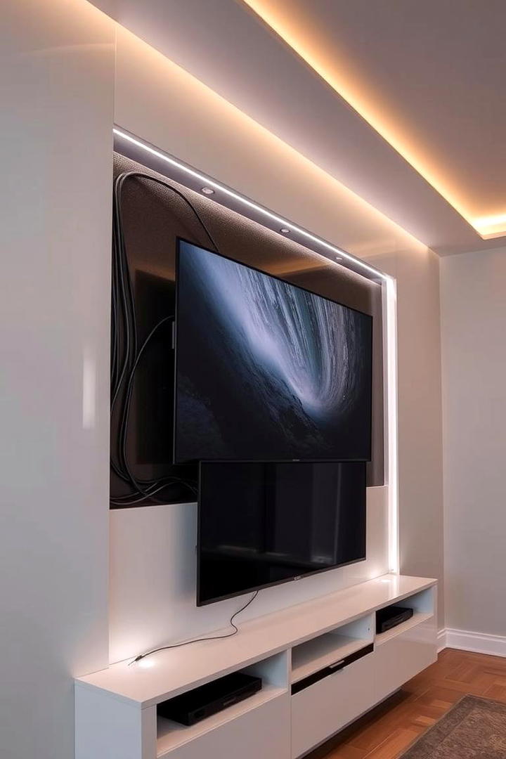 Sleek Modern Media Setup - 21 Media Wall Ideas