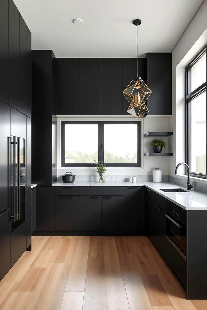 Sleek Modern Minimalism - 21 Kitchens With Black Cabinets