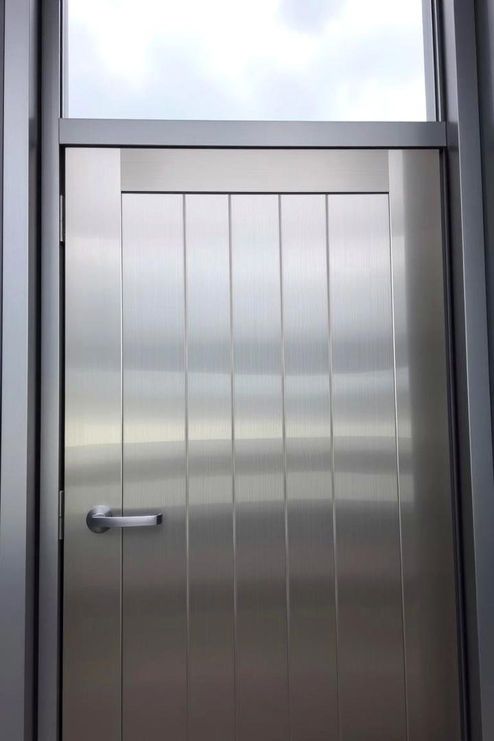 Sleek Silver - 30 Mid Century Front Door Colors