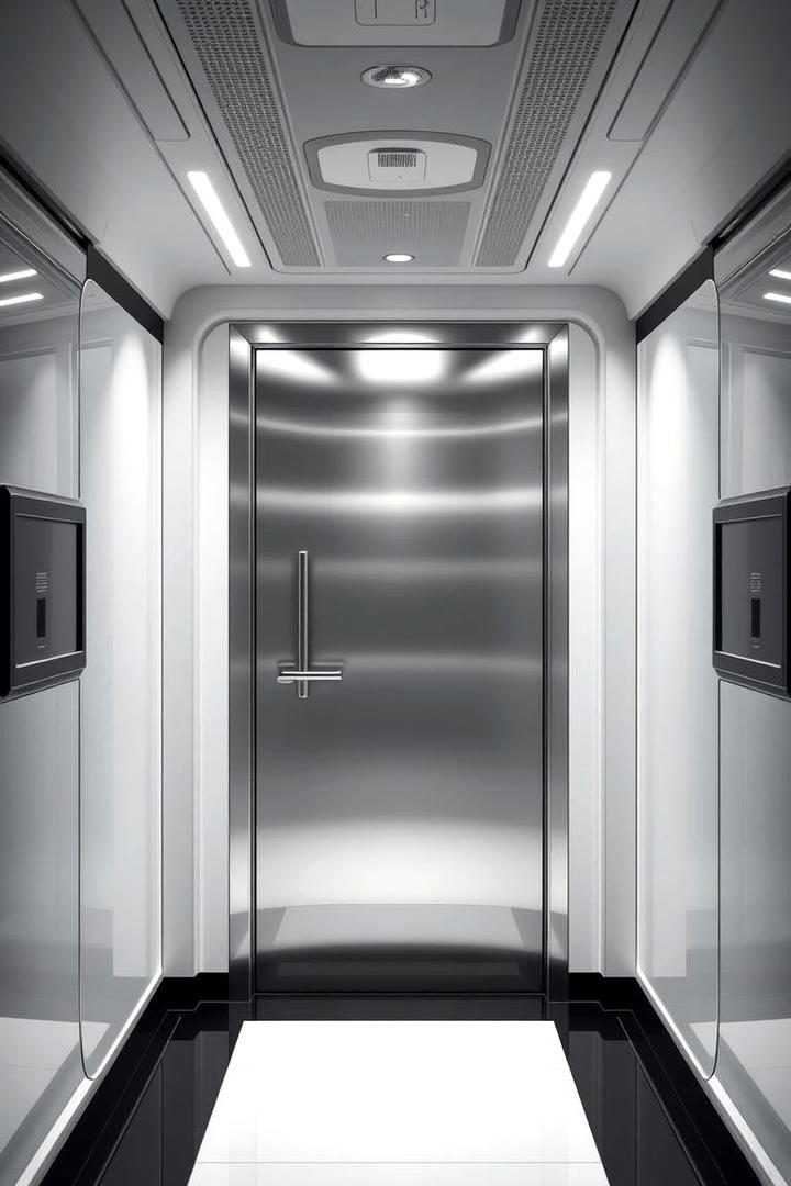 Sleek Silver - 30 Interior Door Color Ideas