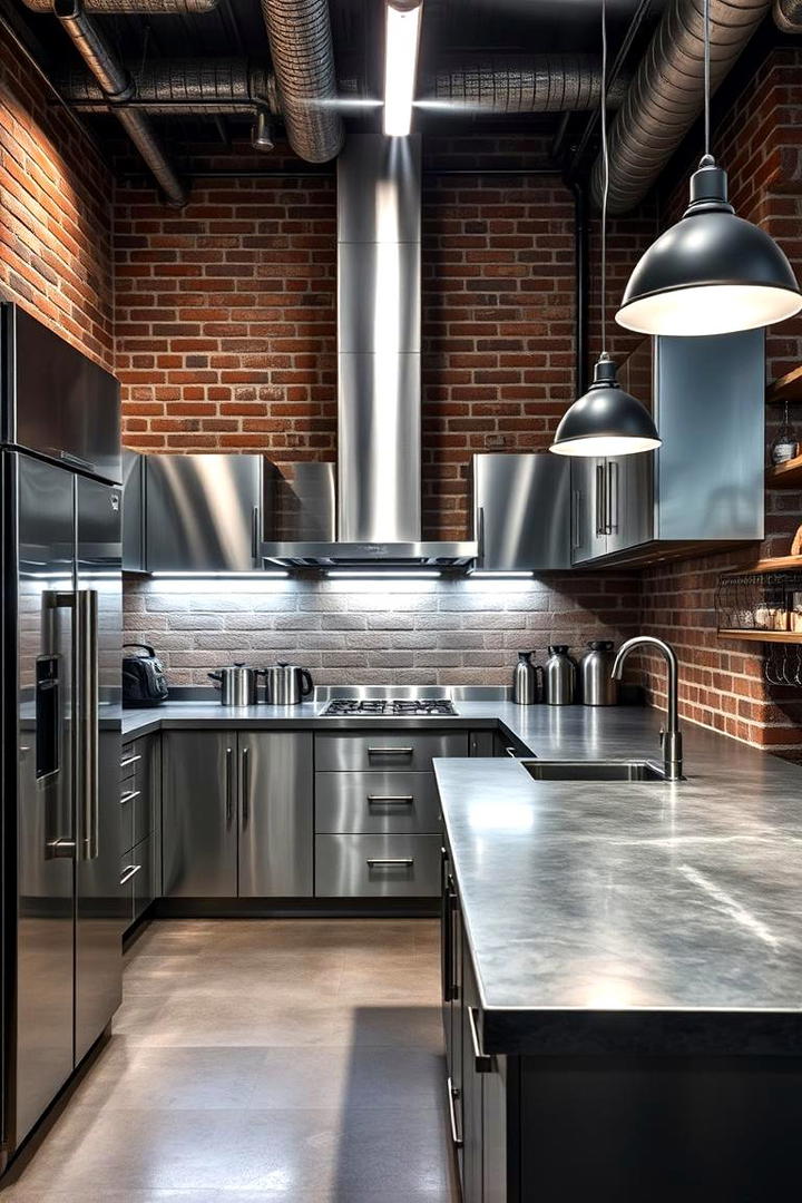 Sleek Stainless Accents - 21 Kitchen Cabinet Color Ideas