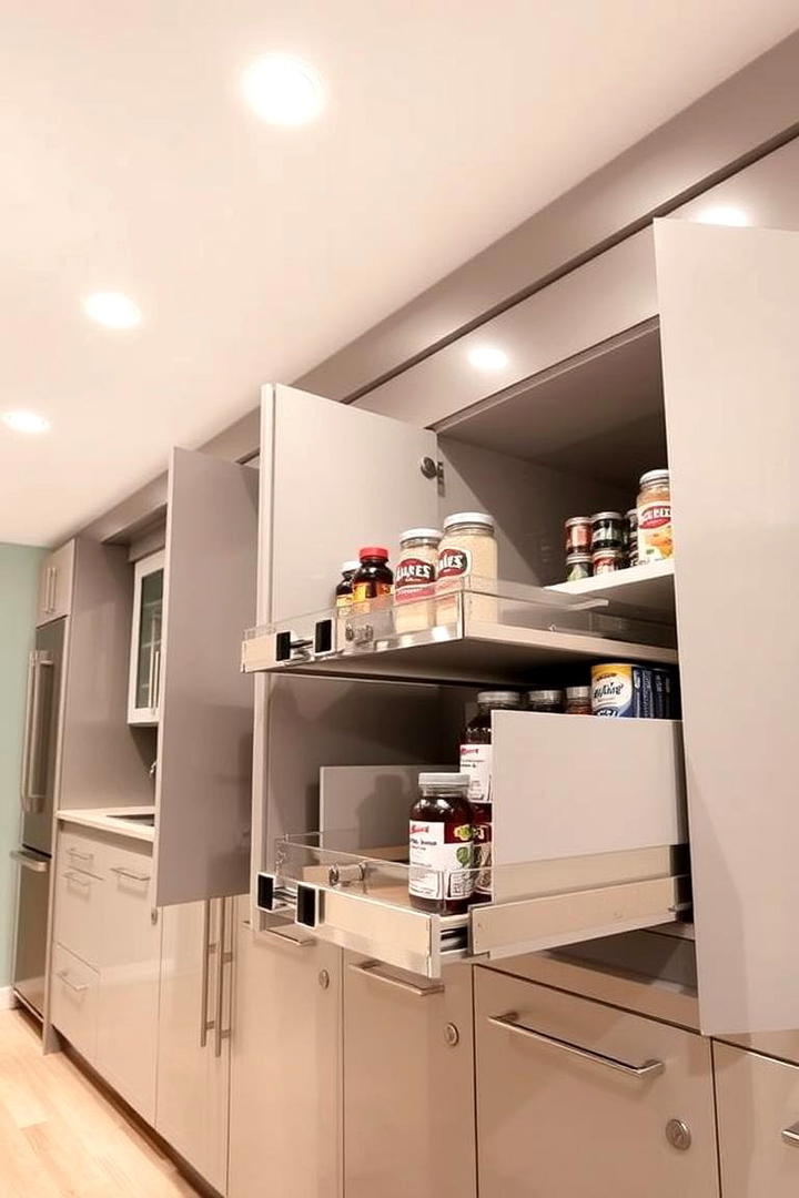 Sliding Cabinet Pull Outs - 21 Small Kitchen Storage Ideas