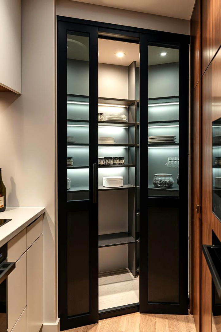 Sliding Door Corner Pantry - 30 Corner Pantry Ideas