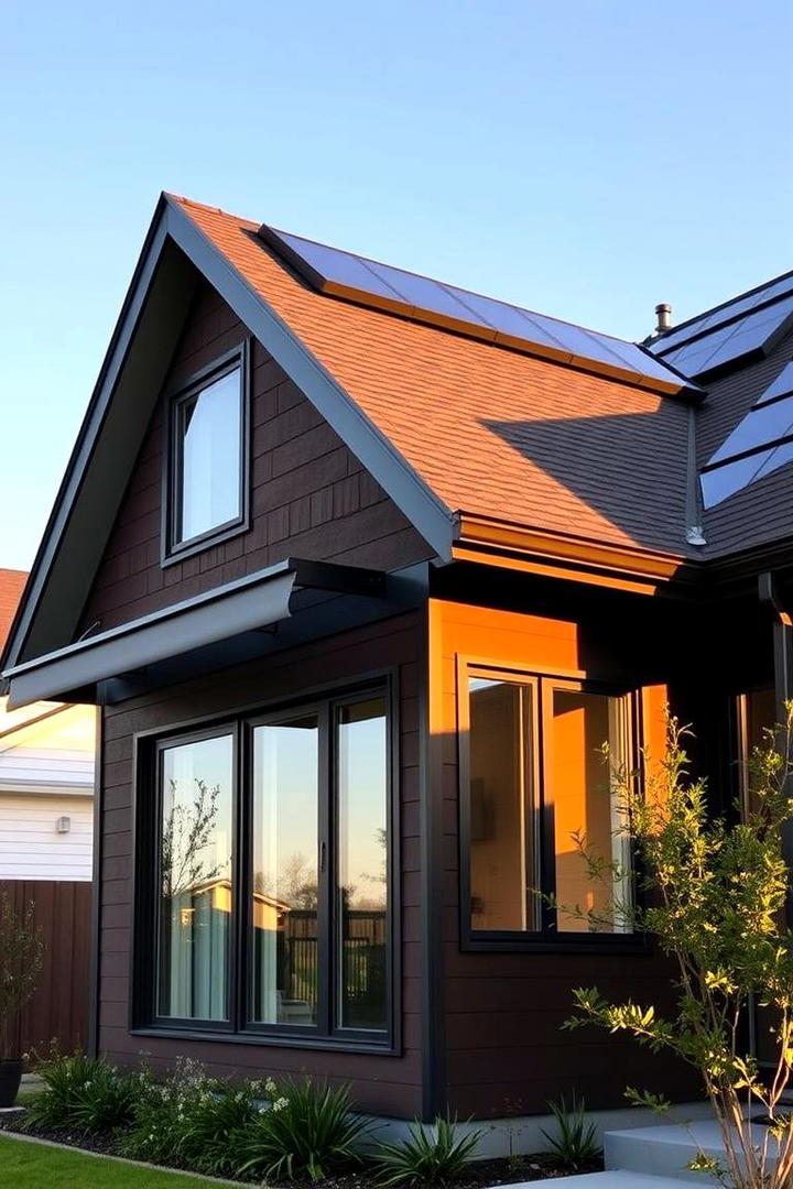 Smart Home Exterior Upgrades - 30 Dark Brown House With Black Trim