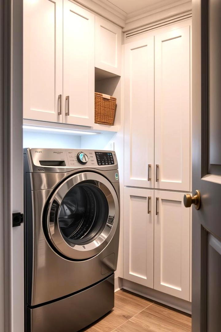 Smart Laundry Appliances Integration - 30 Mudroom Laundry Room Ideas