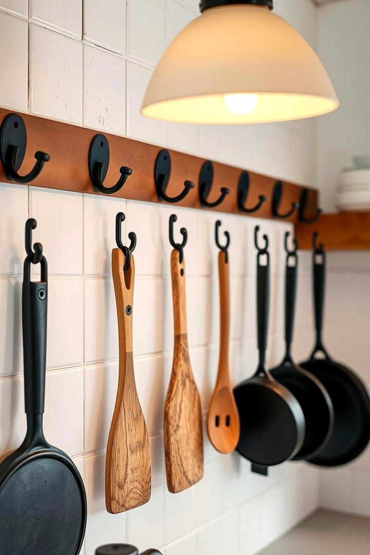 Smart Storage with Hooks - 21 Small Kitchen Ideas on a Budget