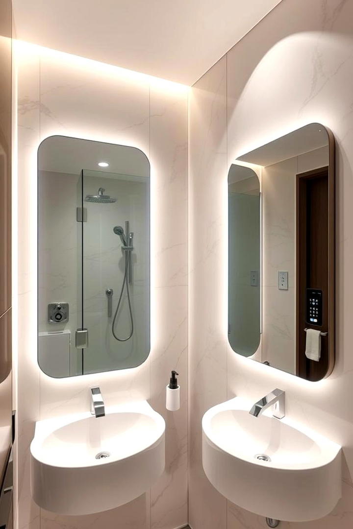 Smart Technology Integration - 30 Jack and Jill Bathroom Ideas