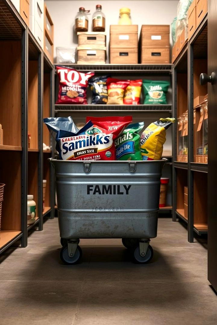 Snack Bins with Wheels - 30 Snack Storage Ideas