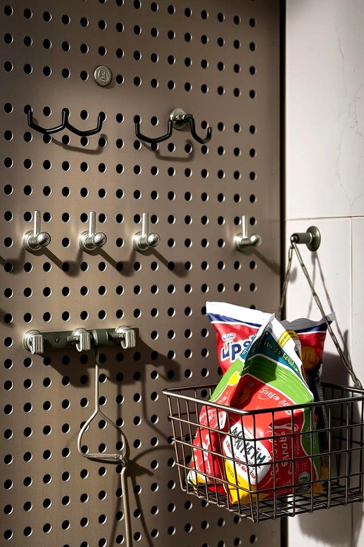 Snack themed Pegboards - 30 Snack Storage Ideas