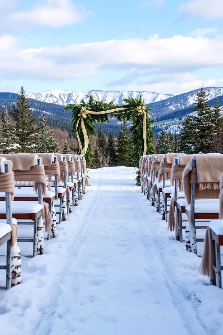 Snowy Outdoor Ceremony - 21 Winter Wedding Ideas