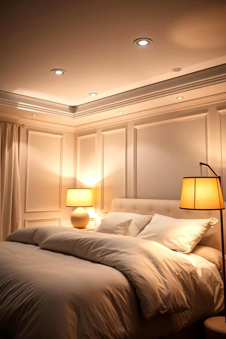 Soft Ambient Lighting - 21 White Bedroom Ideas