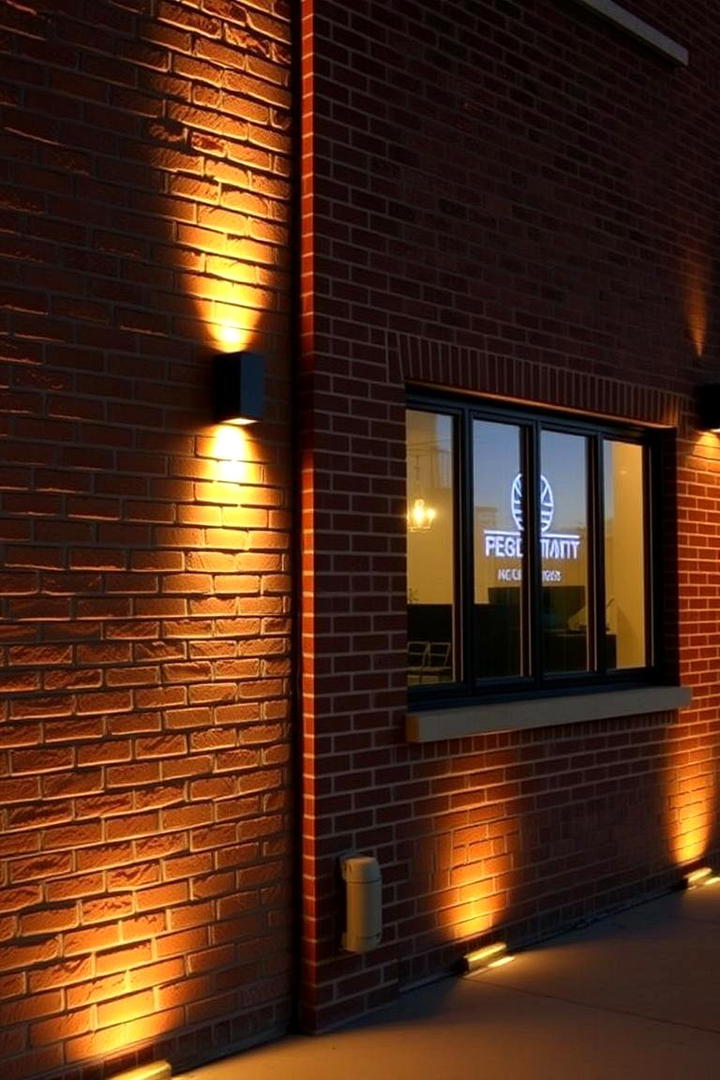 Soft Ambient Lighting - 30 Brown Brick Exterior Home Ideas