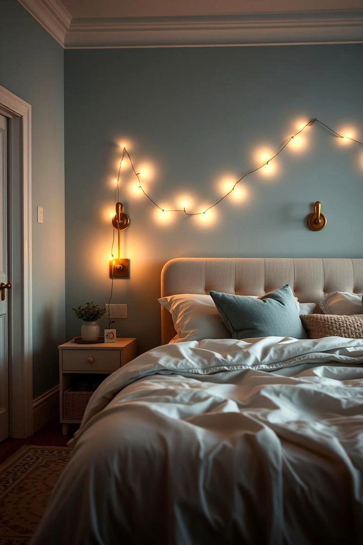 Soft Ambient Lighting - 30 Duck Egg Blue Bedroom Ideas