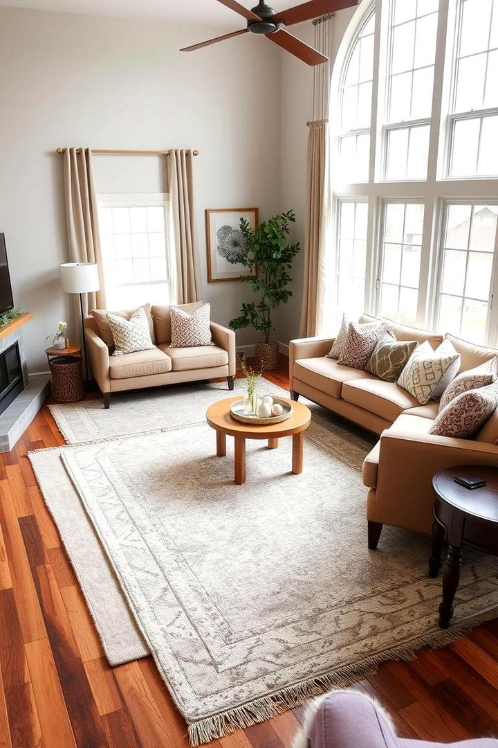 Soft Area Rugs - 21 Cozy Living Room Ideas