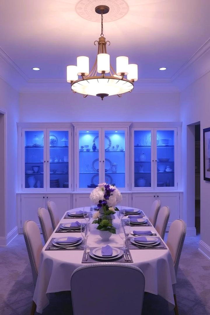 Soft Blue Ambient Lighting - 30 Blue and White Decor Ideas