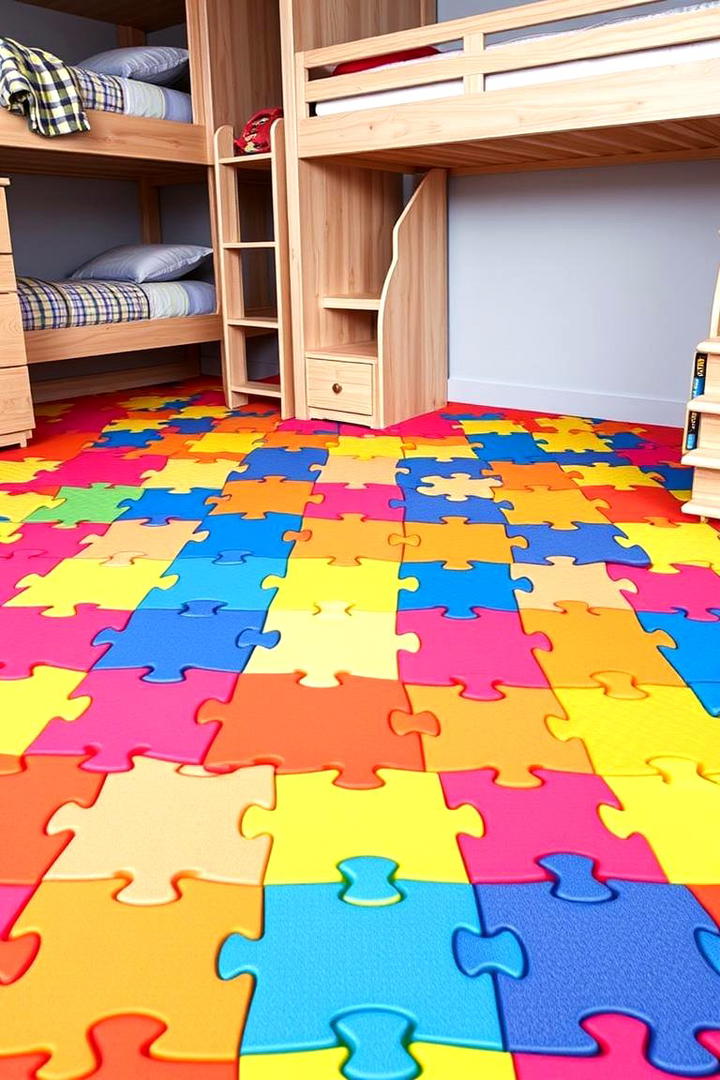 Soft Durable Flooring - 21 Shared Kids Room Design Ideas