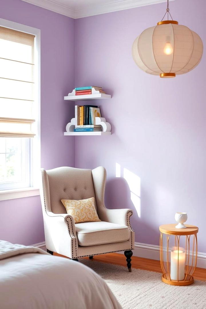 Soft Lilac Lounge - 30 Purple Bedroom Ideas