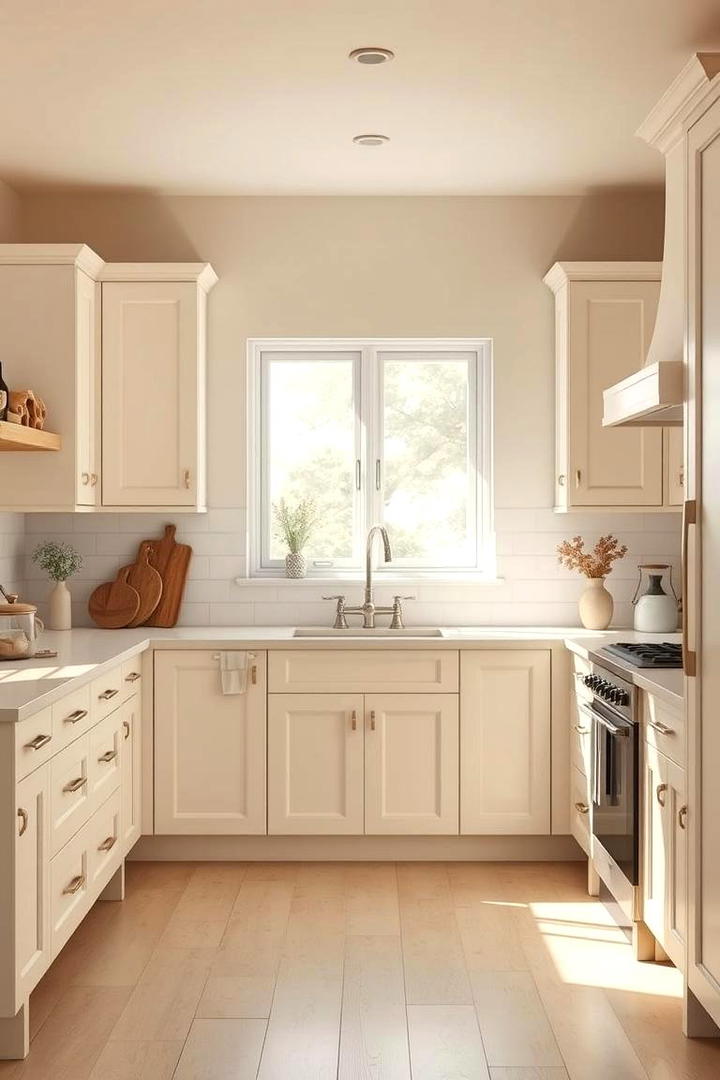 Soft Neutral Palette - 21 Farmhouse Kitchen Ideas