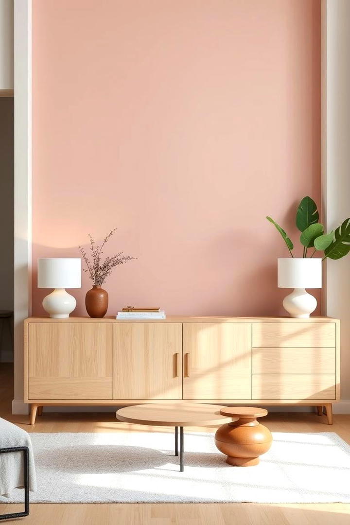 Soft Pastel Accent - 30 Living Room Accent Wall Ideas