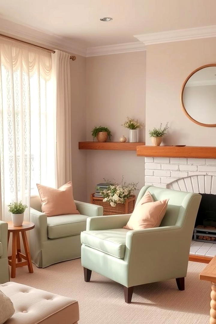 Soft Pastel Palette - 30 Cottage Living Room Ideas