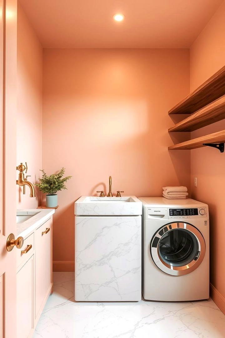 Soft Pastel Peach - 30 Laundry Room Paint Ideas