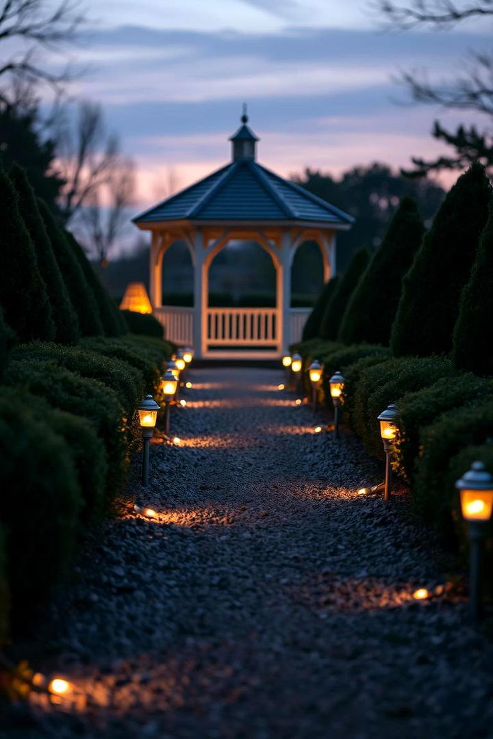 Soft Pathway Bulbs - 30 Gazebo Lighting Ideas