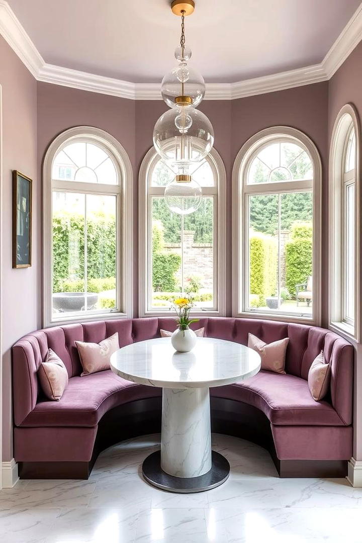 Soft Plum Dining Nook - 30 Pastel Colour Ideas for Your Home