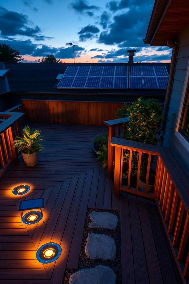 Solar Powered Deck Lights - 30 Deck Lighting Ideas