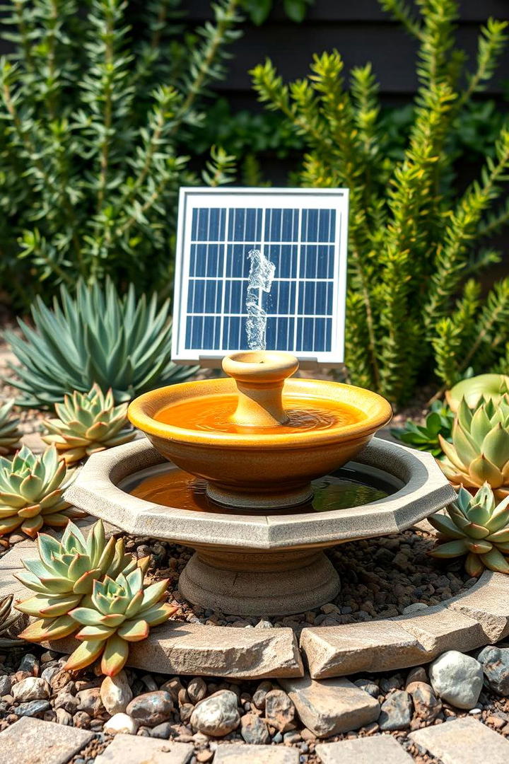 Solar Powered Fountain - 21 Water Feature Ideas