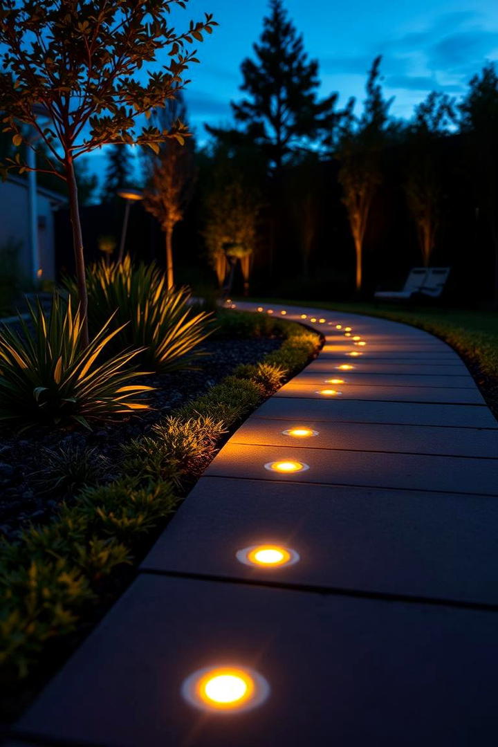 Solar Powered Lighted Path - 30 Garden Path Ideas