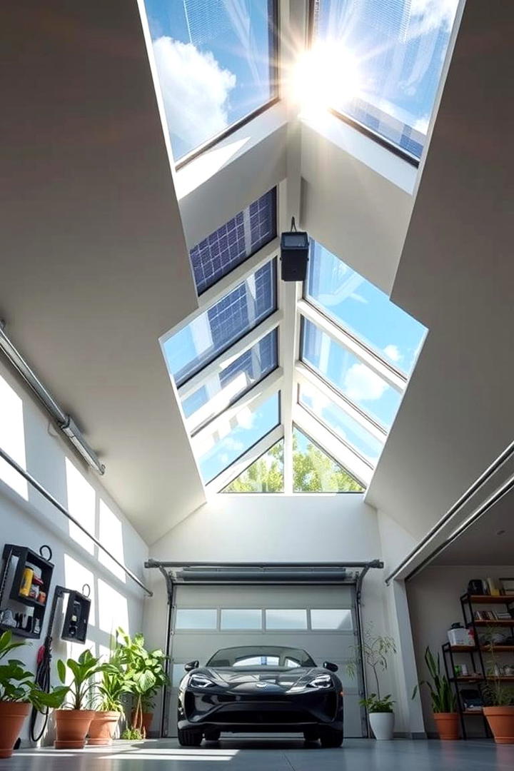 Solar Powered Skylight Solutions - 30 Garage Lighting Ideas