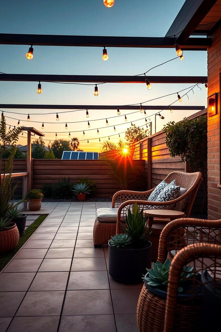 Solar Powered Sustainability - 21 Patio String Light Ideas