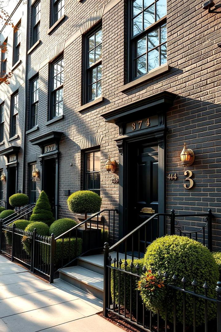 Sophisticated Black Brick Townhouse - 30 Black Brick House Exteriors