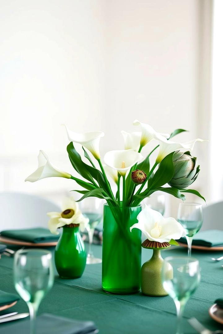 Sophisticated Green Florals - 30 Emerald Green Wedding Ideas