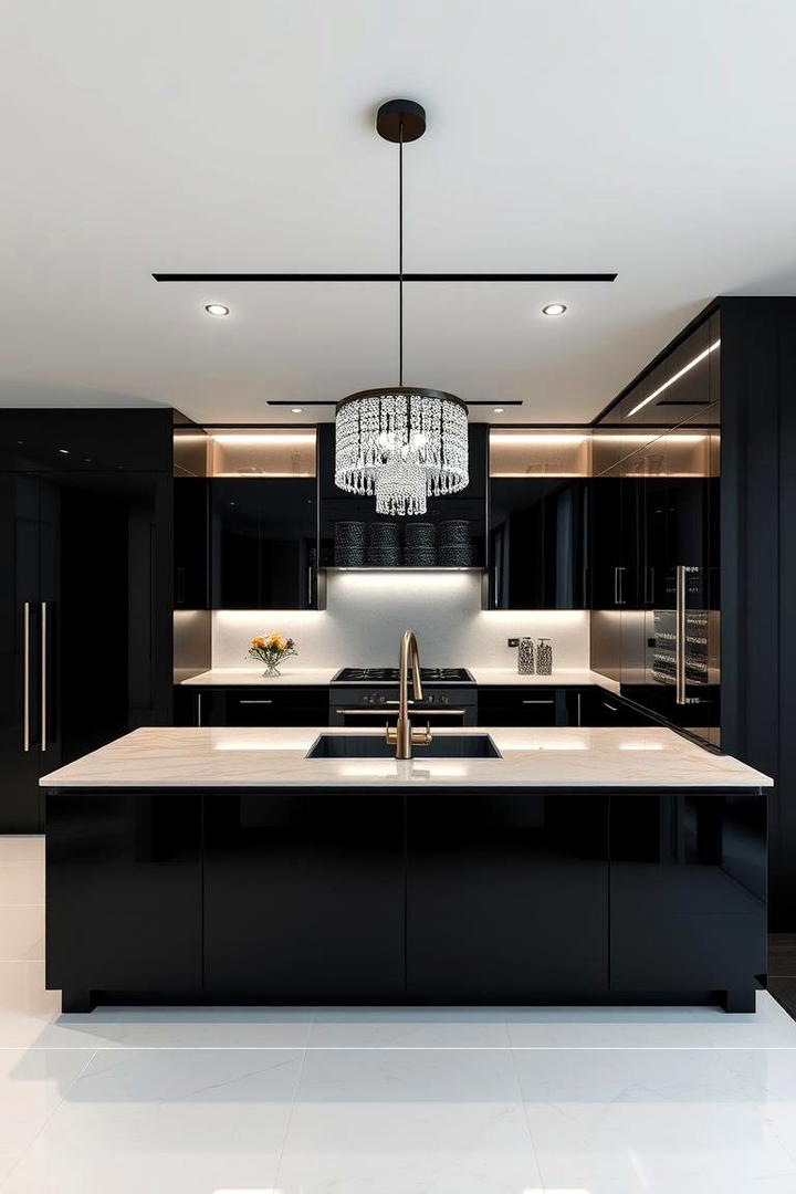 Sophisticated Monochrome - 21 Kitchens With Black Cabinets