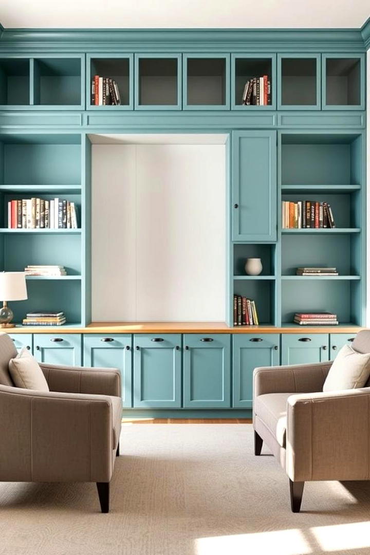 Sophisticated Teal Setup - 30 Teal Living Room Ideas